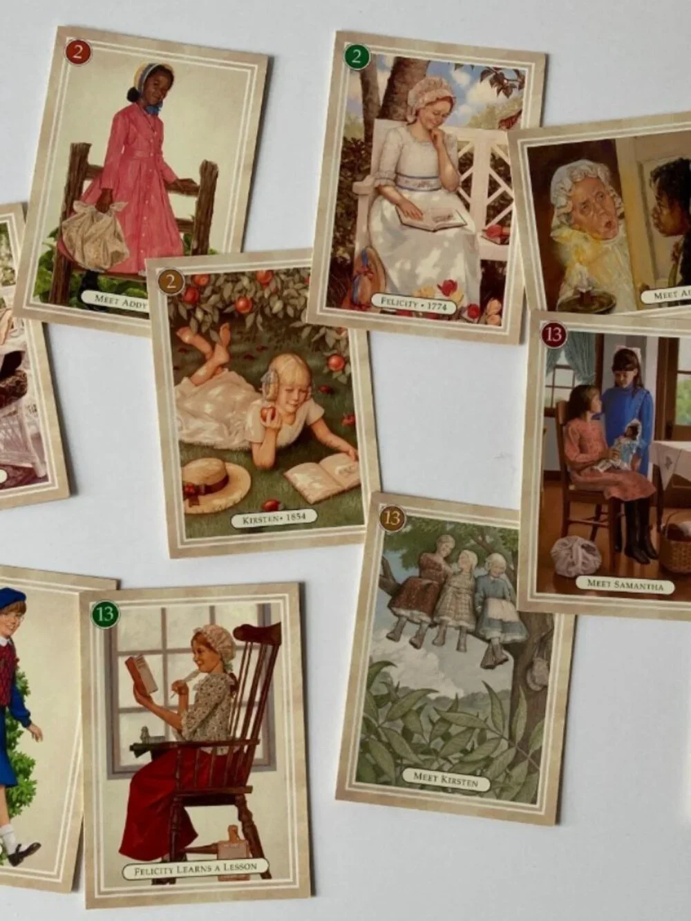 Vintage American Girl Short Story Trading Cards, 10 cards